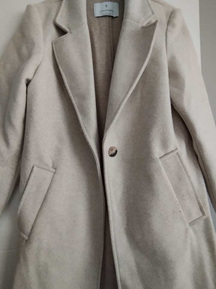 Bej Uzun Kadın Kaban - Görsel 4