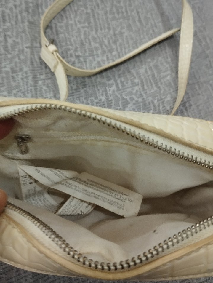 Beyaz Deri Yılan Desenli Kadın Çanta - Görsel 3