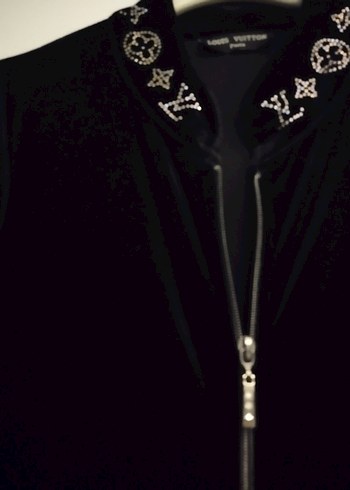 Siyah Kadın Uzun kadife tulum - Görsel 5