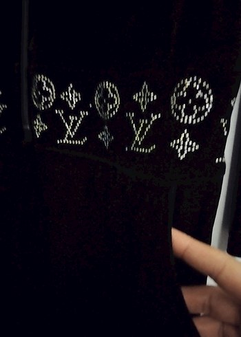 Siyah Kadın Uzun kadife tulum - Görsel 2