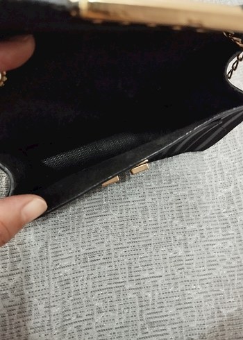 Klasik Siyah Deri Kadın Çanta - Görsel 4