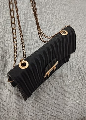 Klasik Siyah Deri Kadın Çanta - Görsel 3