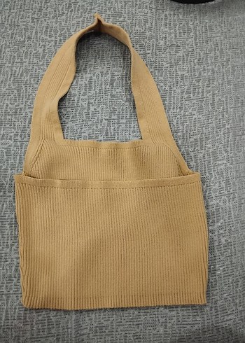 Bej Askılı Kısa Örgü Kadın Atlet - Görsel 2