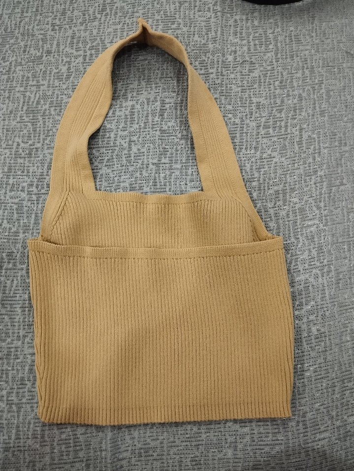 Bej Askılı Kısa Örgü Kadın Atlet - Görsel 2