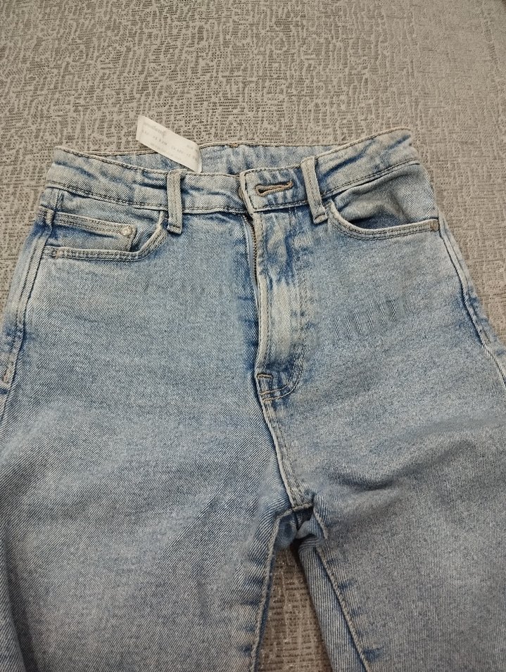 Kadın Gri Midi Denim Pantolon - Görsel 2