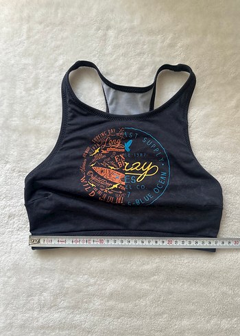 xs Beden siyah Renk Penti Bikini Üst Spor Sütyeni Crop