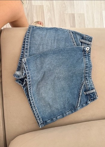 Zara Gri Pileli Midi Etek