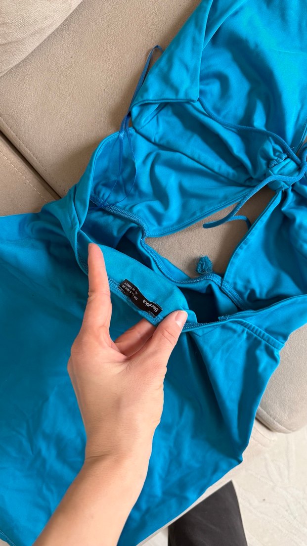 Mavi bershka elbise - Görsel 2