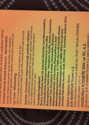 Mon Amour Turuncu Dudak Koruyucu SPF 30 - Görsel 2