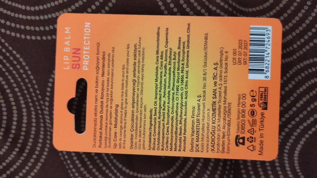 Mon Amour Turuncu Dudak Koruyucu SPF 30 - Görsel 2