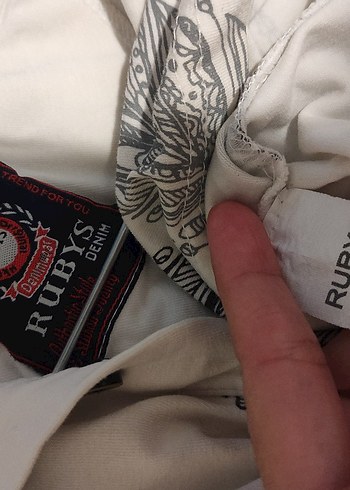 Desenli Beyaz Erkek Polo Tişört - Görsel 2