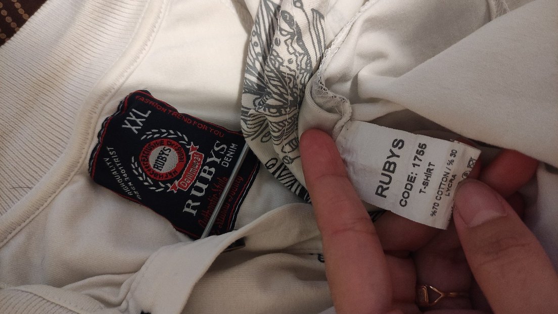 Desenli Beyaz Erkek Polo Tişört - Görsel 2