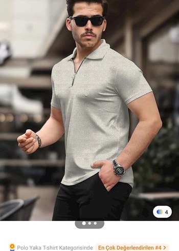 Fermuarlı Erkek Polo Tişört - Görsel 9