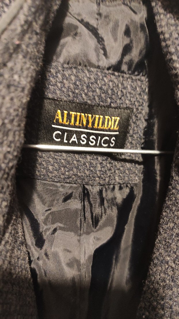 Gri Midi Boy Erkek kaban Ceket Düğmeli - Görsel 2