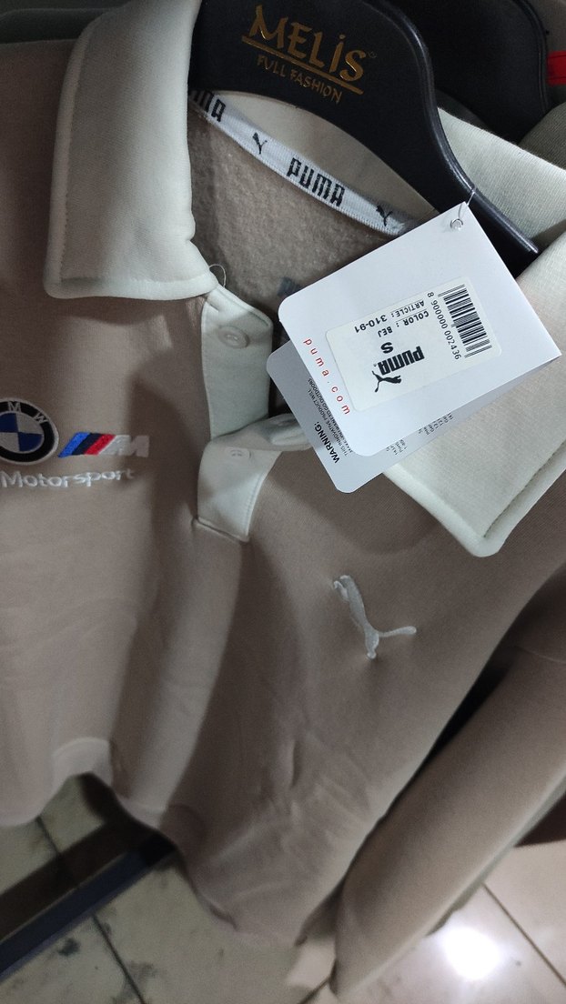 Gri Uzun Kollu Puma BMW Motorsport Polo Tişört - Görsel 2