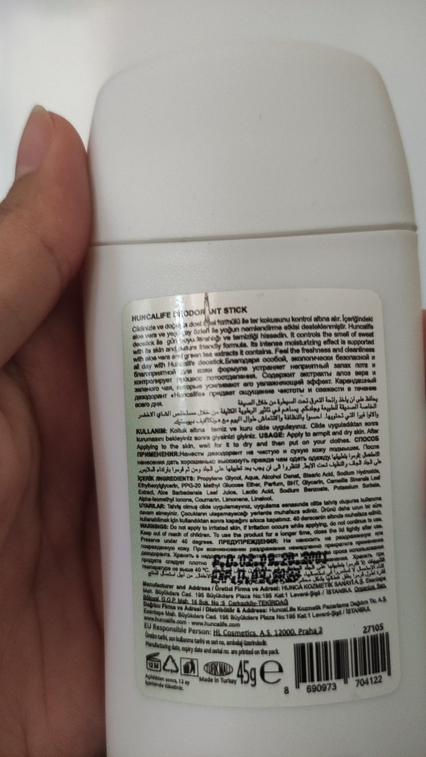 Huncalife Aloe Vera & Yeşil Çay Kadın Deodorant - Görsel 2