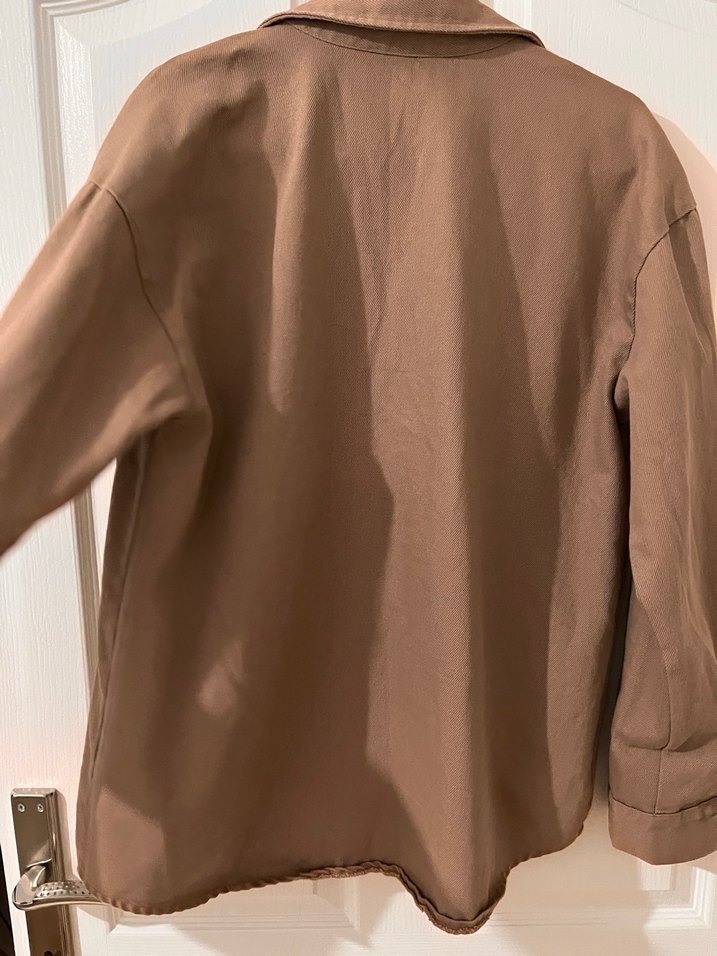 Düğmeli Kahverengi Kadın Gömlek Ceket - Görsel 2