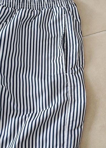 Erkek lacivert çizgili şort mayo - Görsel 5