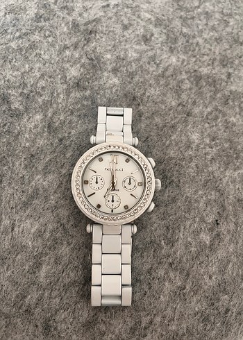 Beyaz Kadın Kol Saati Kristal Detaylı - Görsel 10