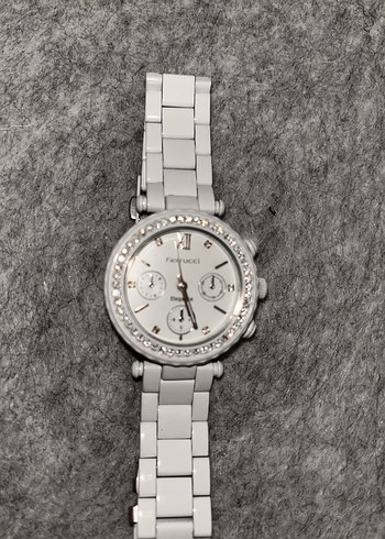 Beyaz Kadın Kol Saati Kristal Detaylı - Görsel 2