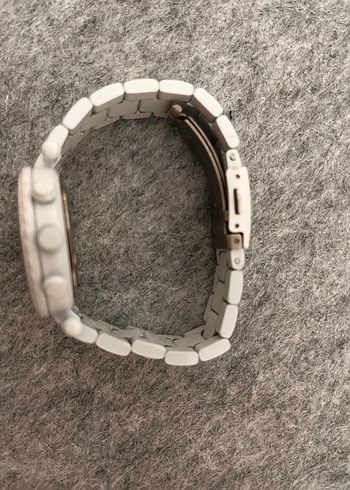 Beyaz Kadın Kol Saati Kristal Detaylı - Görsel 8