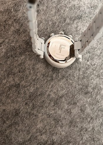 Beyaz Kadın Kol Saati Kristal Detaylı - Görsel 5