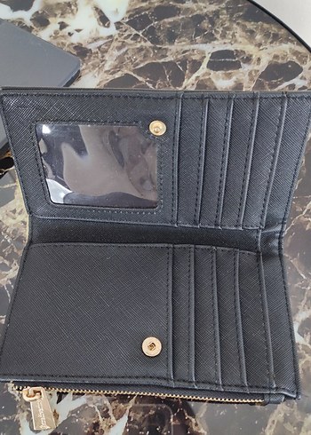 Beden Deri Fermuarlı Siyah Kadın Cüzdanı