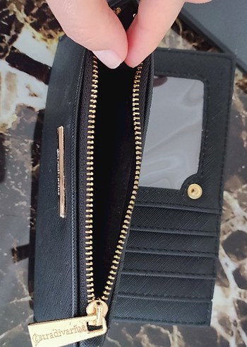 Deri Fermuarlı Siyah Kadın Cüzdanı - Görsel 4