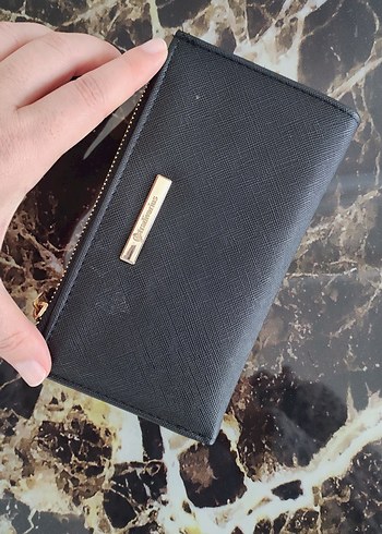 Deri Fermuarlı Siyah Kadın Cüzdanı - Görsel 7