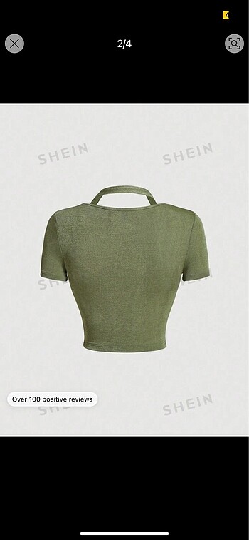 Sheinside m beden üst yesil