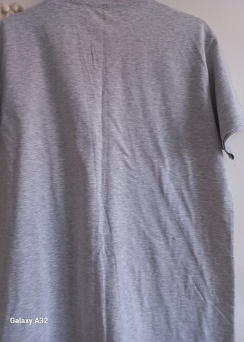 Gri V Yaka Kısa Kollu Hamile Tişörtü - Görsel 7