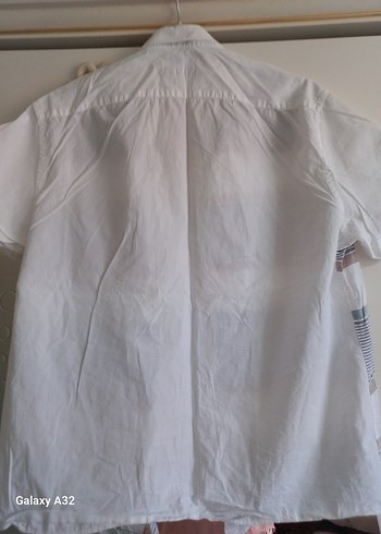 Pamuklu Düğmeli Erkek Kısa Kollu Gömlek - Görsel 6