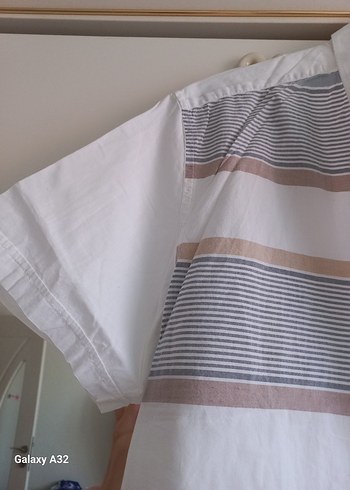 Pamuklu Düğmeli Erkek Kısa Kollu Gömlek - Görsel 4