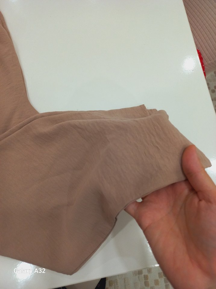 Bej Kadın Keten Salaş Pantolon - Görsel 3