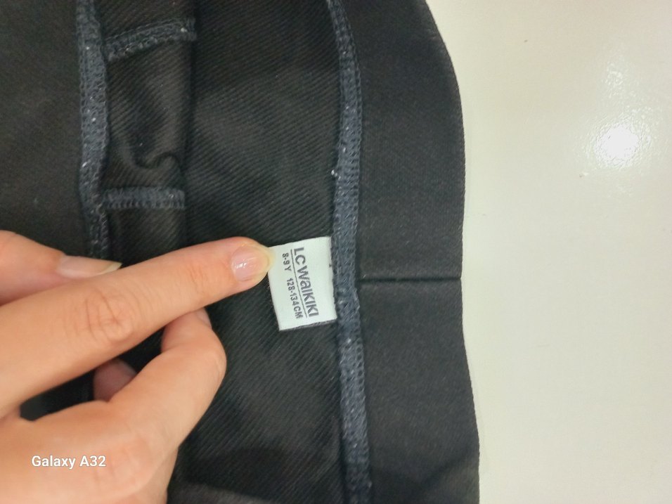 çocuk Siyah Skinny Denim Pantolon - Görsel 4