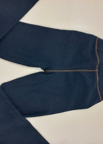 Kızlar için Lacivert Elastik Bel Denim Pantolon - Görsel 5