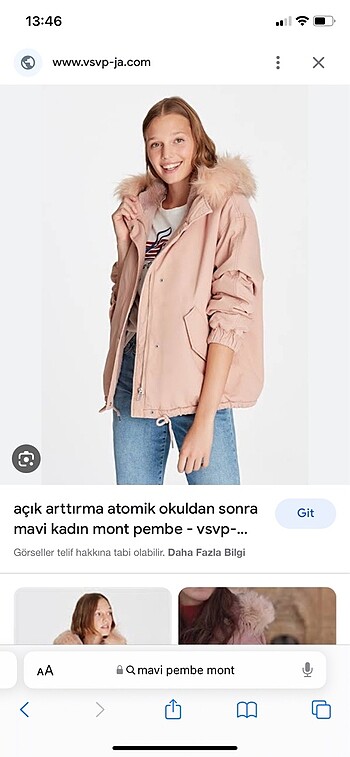 Mavi Jeans Mavi pembe mont