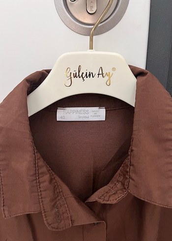 Diğer Düğmeli Kahverengi Kadın Gömlek