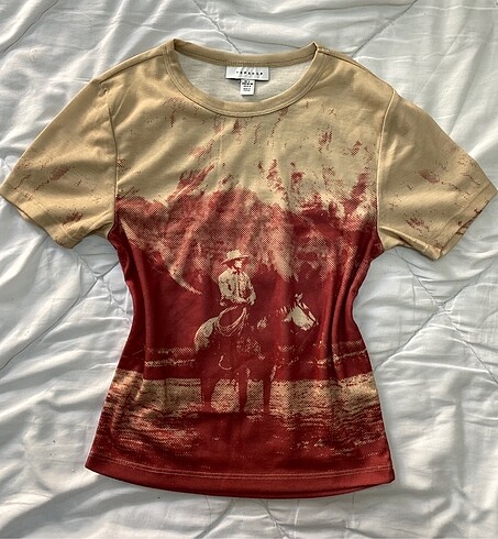 Cowboy in red tshirt