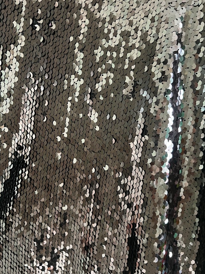 Gümüş Payetli Midi Boy Abiye Elbise - Görsel 3