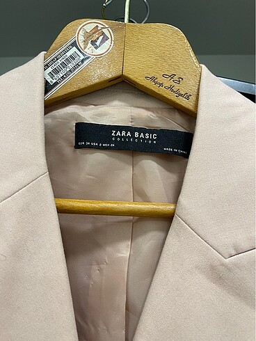 Zara Açık pudra blazer ceket