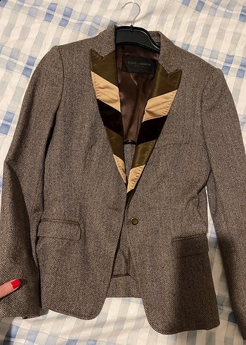 Dolce & Gabbana Kahverengi Dugmeli Kadin Blazer Ceket