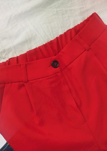 36 Beden kırmızı Renk Kırmızı Kadın Midi Kumaş Pantolon