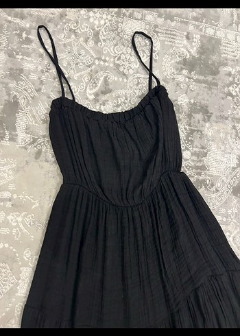 Siyah Bohem Uzun Elbise - Görsel 2