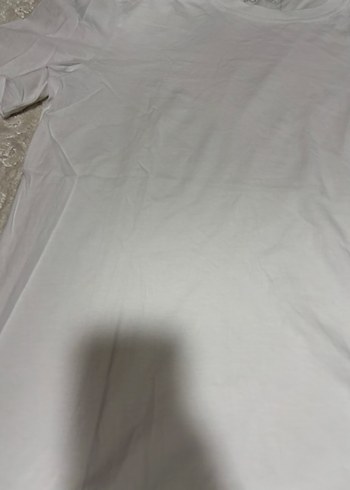 Erkek Beyaz Kısa Kollu Basic Tişört - Görsel 2