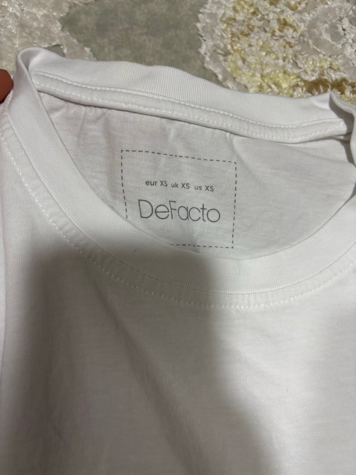 Erkek Beyaz Kısa Kollu Basic Tişört - Görsel 3