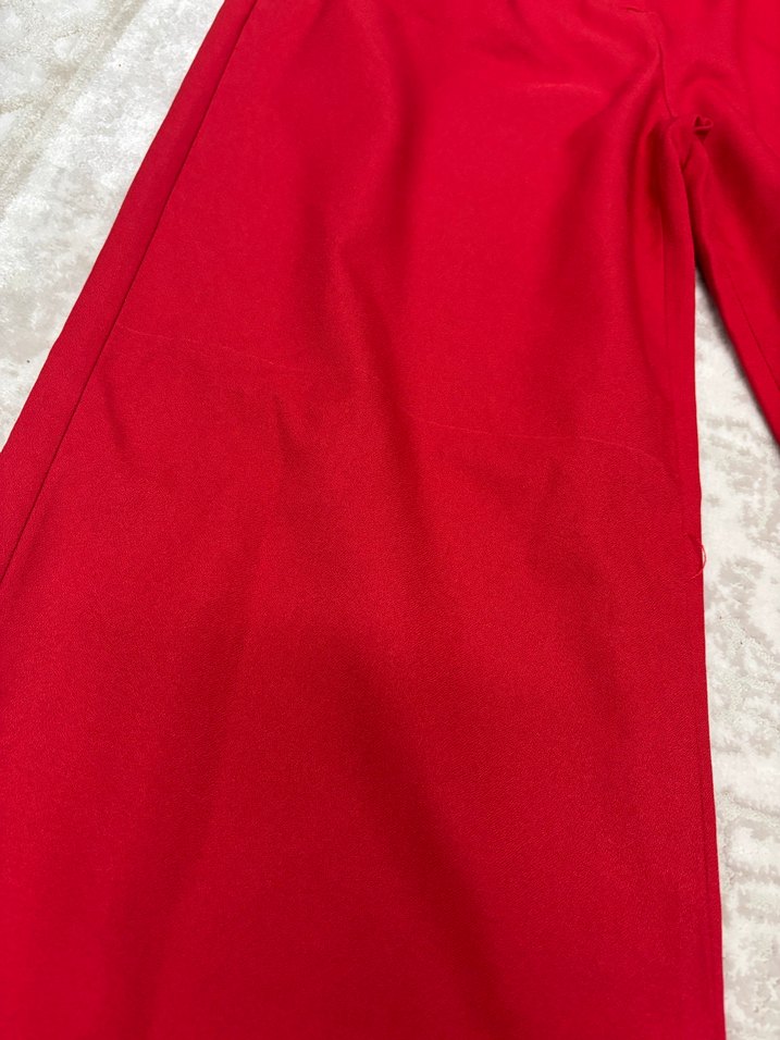 Kırmızı Kadın Kumaş Pantolon - Görsel 2