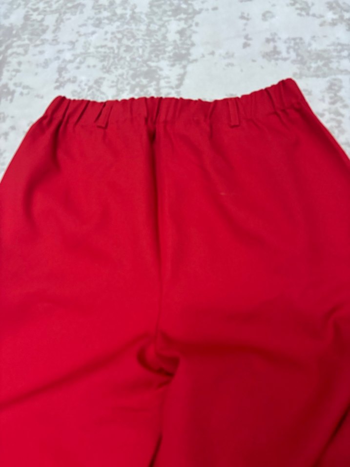 Kırmızı Kadın Kumaş Pantolon - Görsel 5