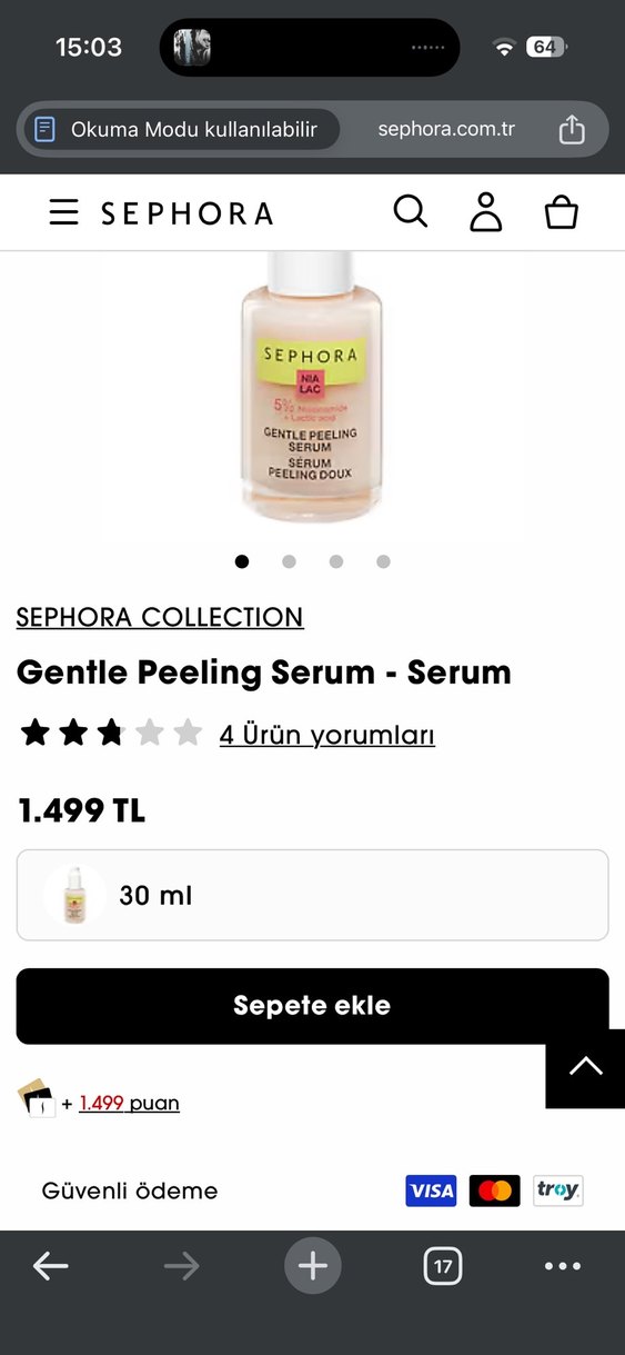 Sephora Nia Lac Nazik Peeling Serumu 30 ml - Görsel 2