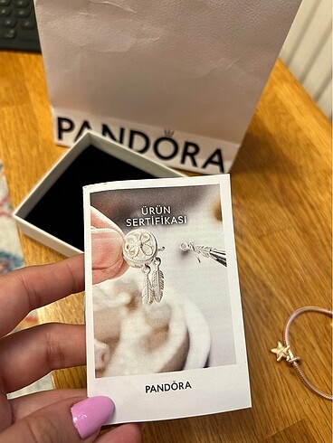 Beden Orjinal,sertifikalı sıfır,Altın kaplama pandora bileklik + charm
